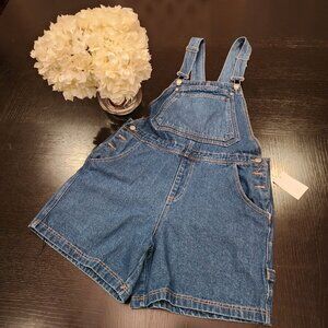 BP Denim Boyfriend Shortalls Sz. XL Beachy Boho Casual Y2K Overall Short - NWT